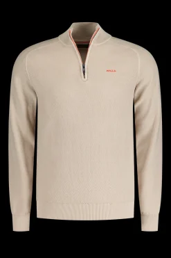 Solid coloured half zip jumper - Shimmering Sand