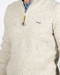 Solid coloured half zip jumper Dry - Sea Silt Sand