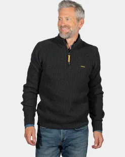 Solid coloured half zip jumper Dry - Eucalyptus Green