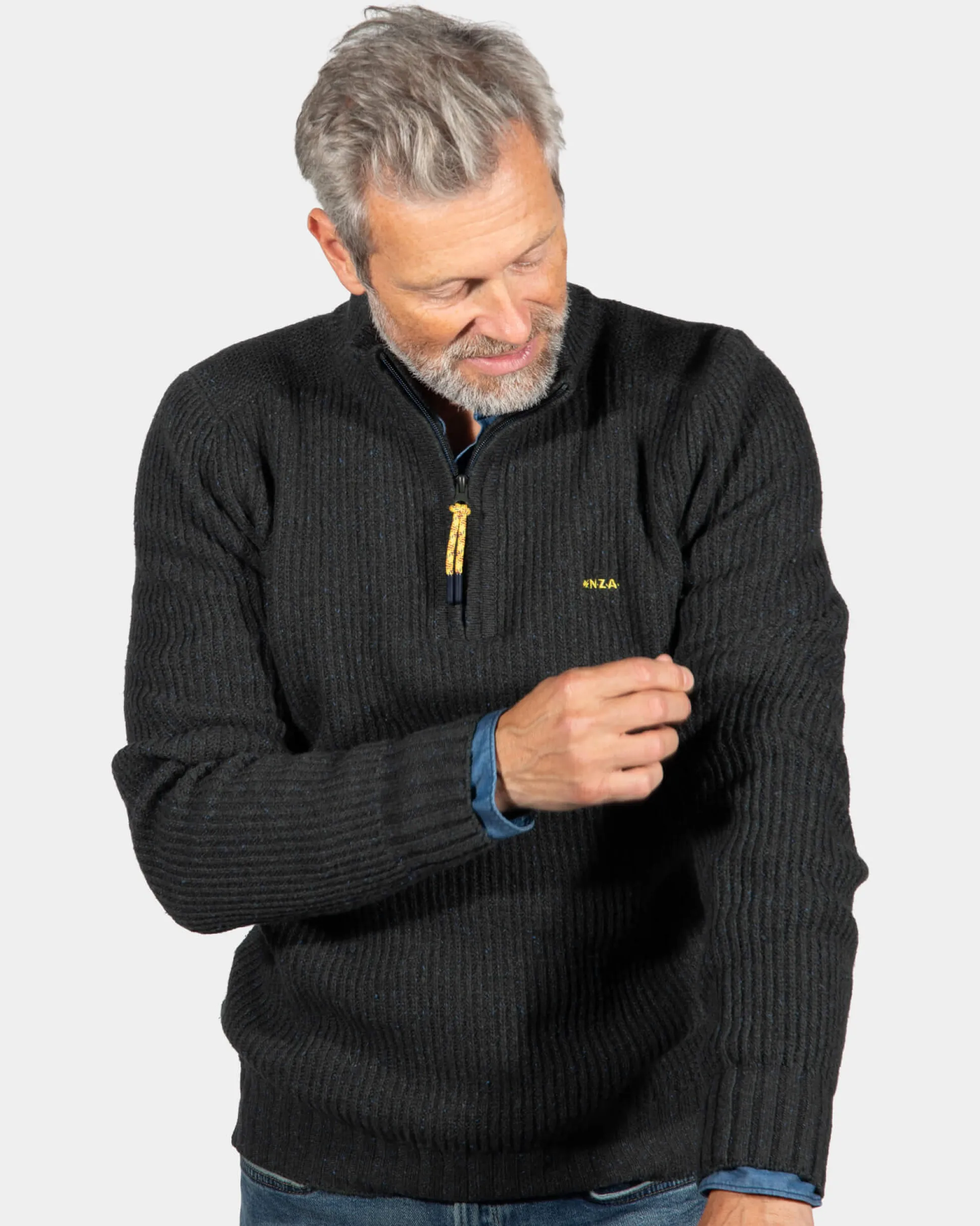Solid coloured half zip jumper Dry - Eucalyptus Green