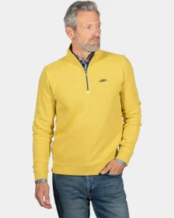 Solid coloured half zip sweatshirt Arapohue - Sunbeam Yellow