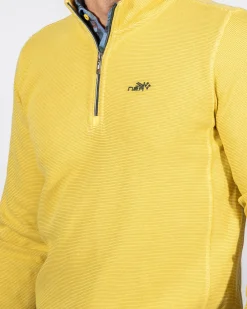Solid coloured half zip sweatshirt Arapohue - Sunbeam Yellow