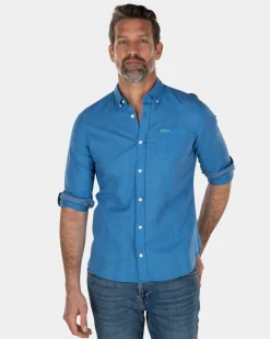Solid coloured linen shirt
