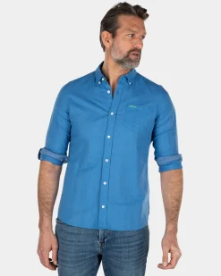 Solid coloured linen shirt