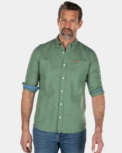 Solid coloured linen shirt - Active Army