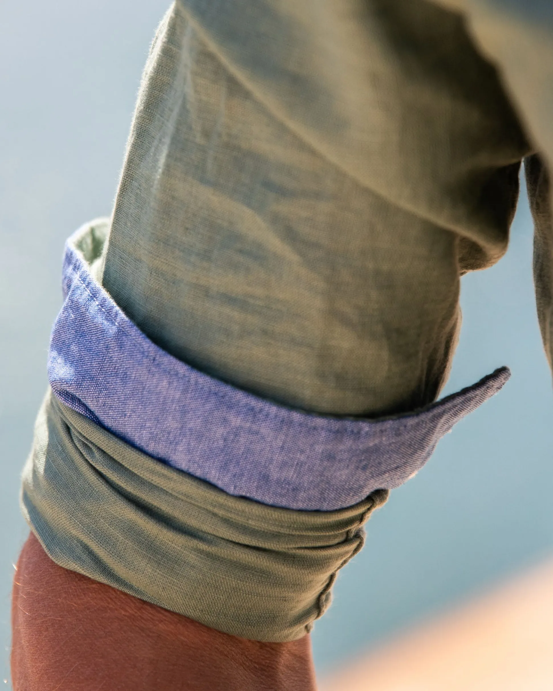 Solid coloured linen shirt - Active Army