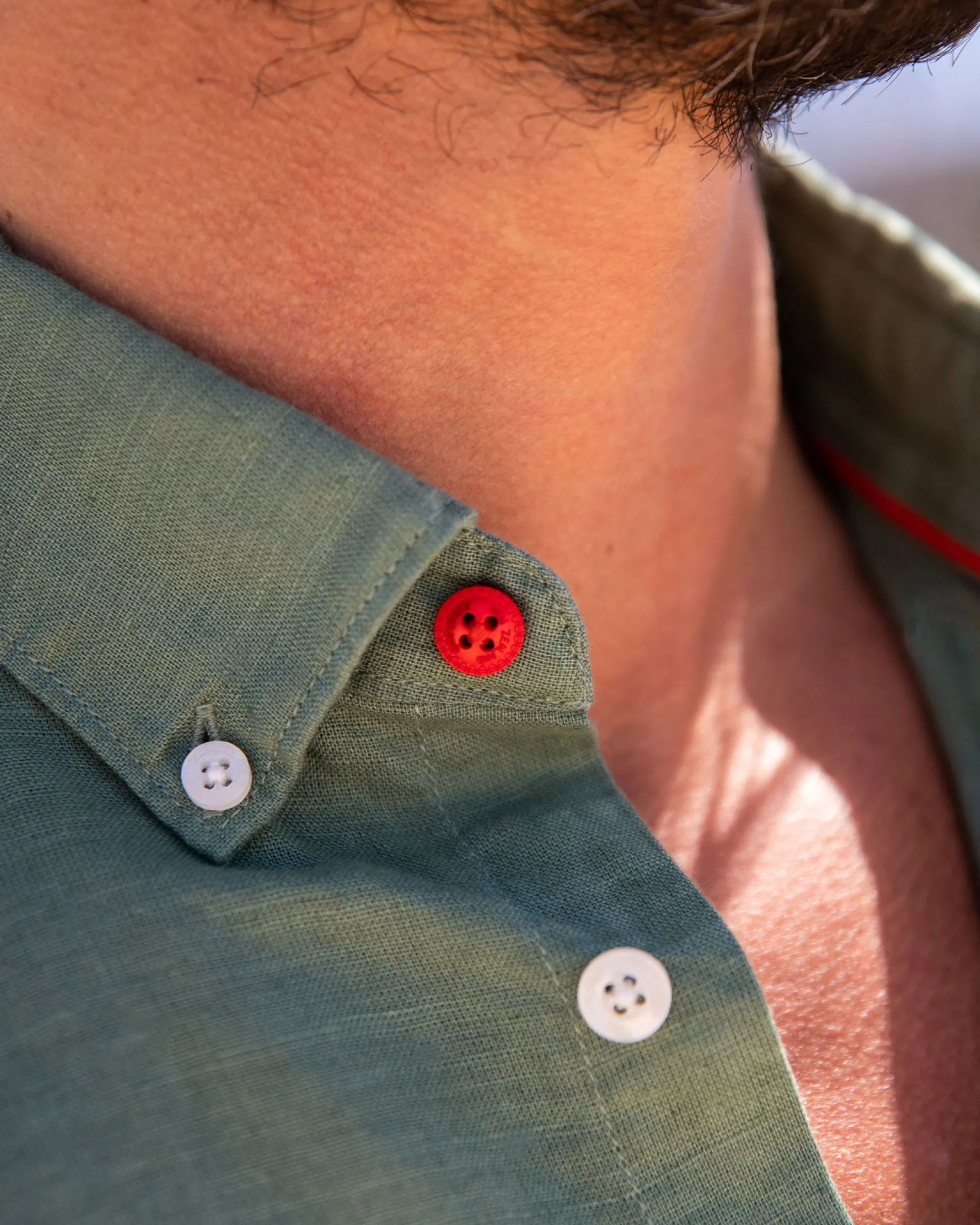 Solid coloured linen shirt - Active Army