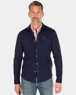 Solid coloured long sleeved shirt - Traditional Navy