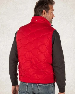 Solid coloured padded vest - Carmine red