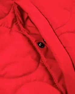 Solid coloured padded vest - Carmine red