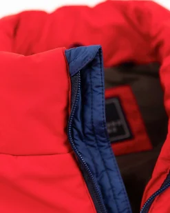 Solid coloured padded vest - Carmine red