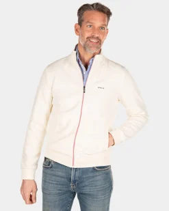 Solid coloured stretch cardigan - Cream
