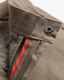 Solid coloured stretch chino - Misty Army