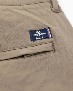 Solid coloured stretch chino - Misty Army