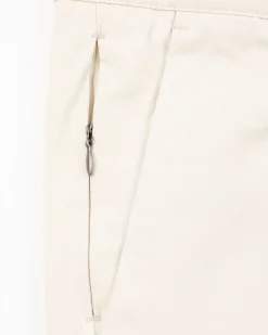 Solid coloured stretch chino - Cream