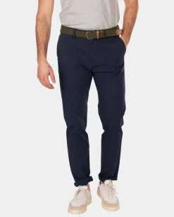 Solid coloured stretch chino - Traditional Navy