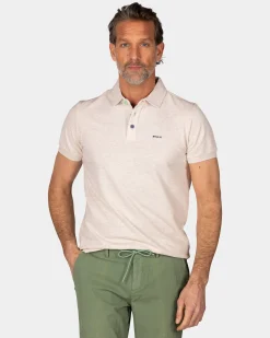 Solid Cotton Beige Polo