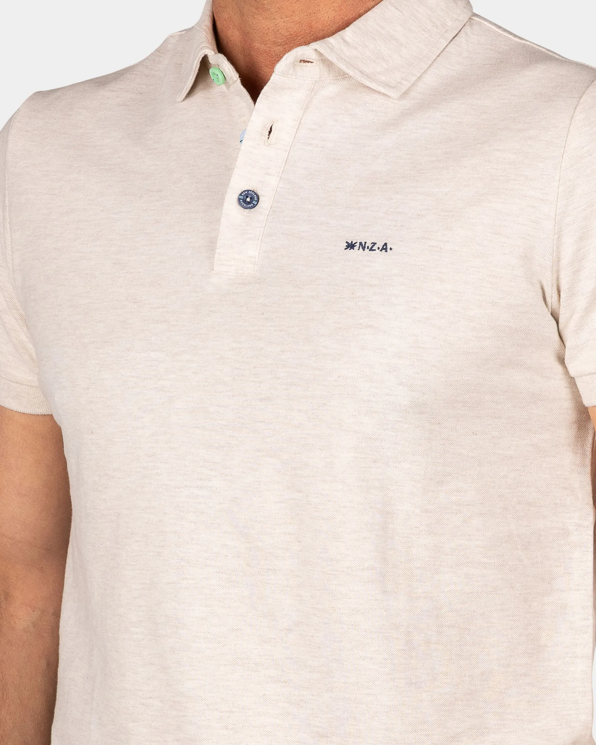 Solid Cotton Beige Polo