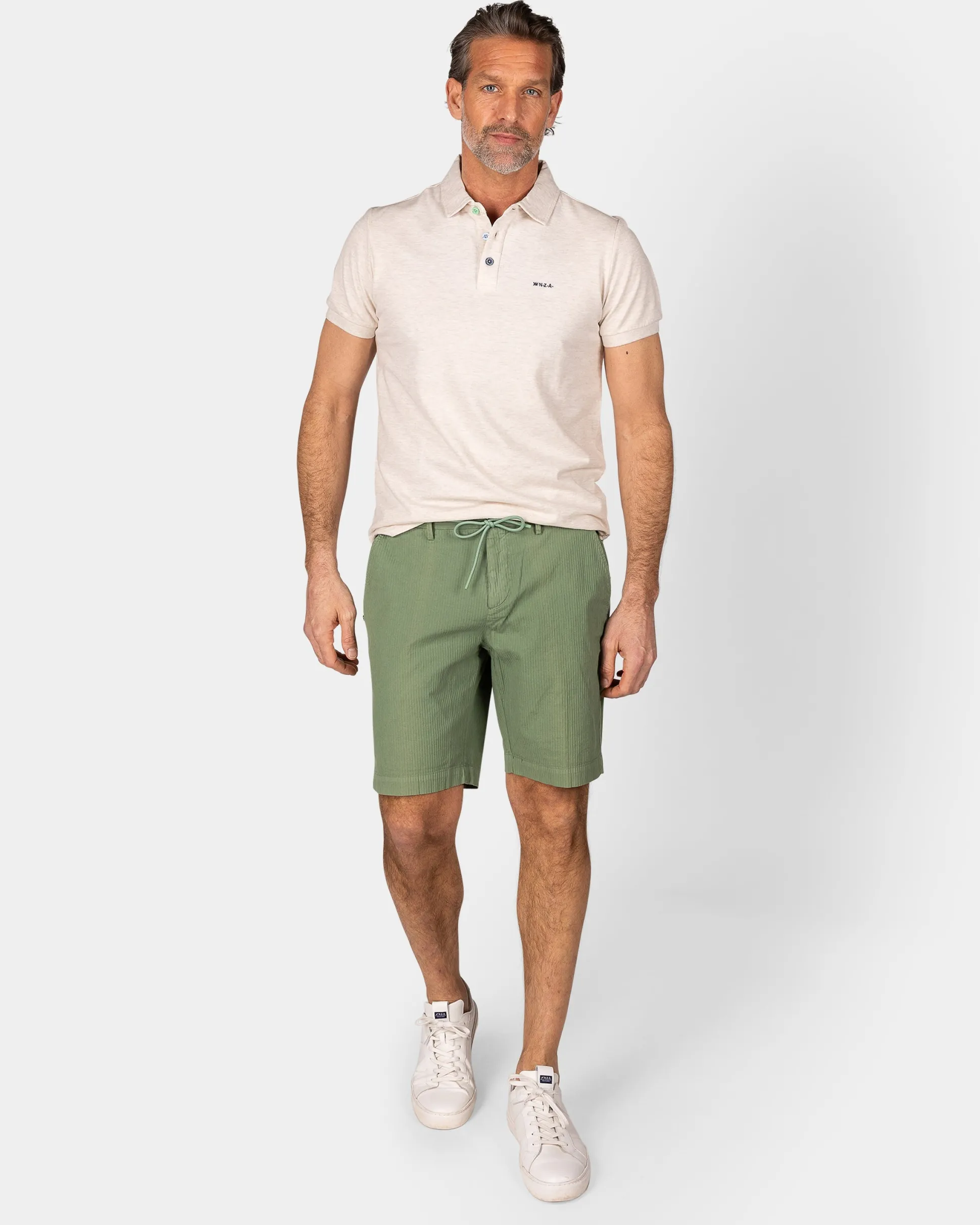 Solid Cotton Beige Polo