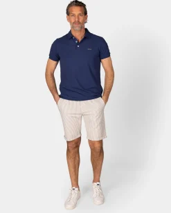 Solid Cotton Blue Polo