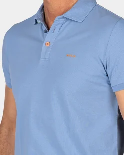 Solid Cotton Bright Blue Polo