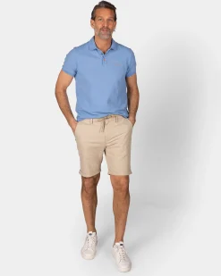 Solid Cotton Bright Blue Polo