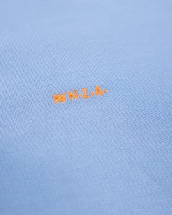 Solid Cotton Bright Blue Polo