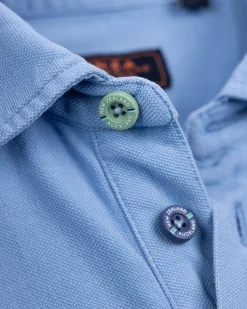 Solid Cotton Bright Blue Polo