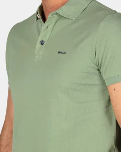 Solid Cotton Light Green Polo