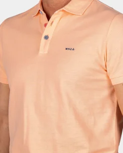 Solid Cotton Light Orange Polo