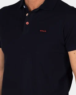 Solid Cotton Navy Polo