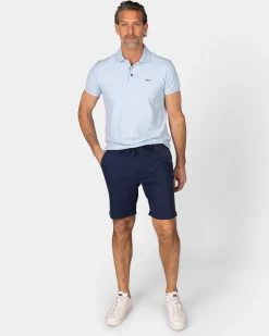Solid Cotton Pastel Blue Polo