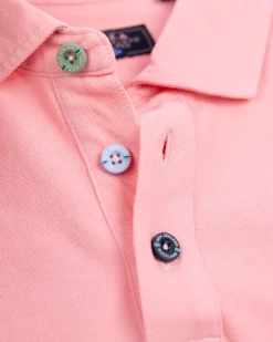 Solid Cotton Pastel Pink Polo