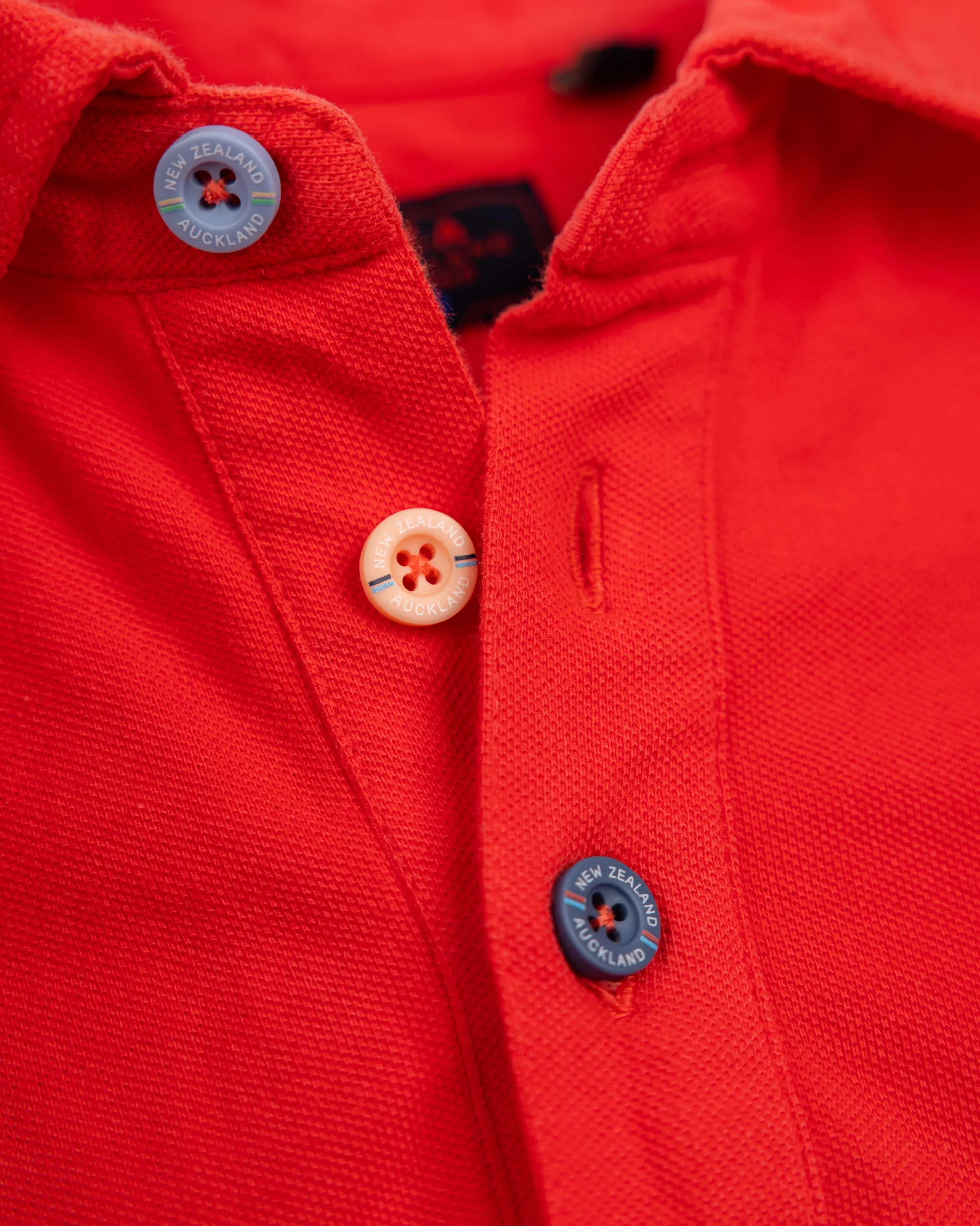 Solid Cotton Red-Orange Polo
