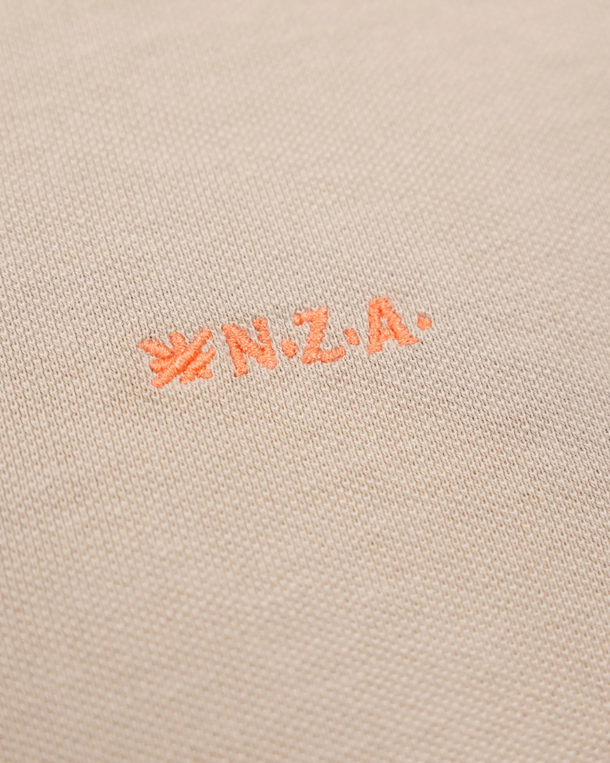 Solid Cotton Sand-Colored Polo