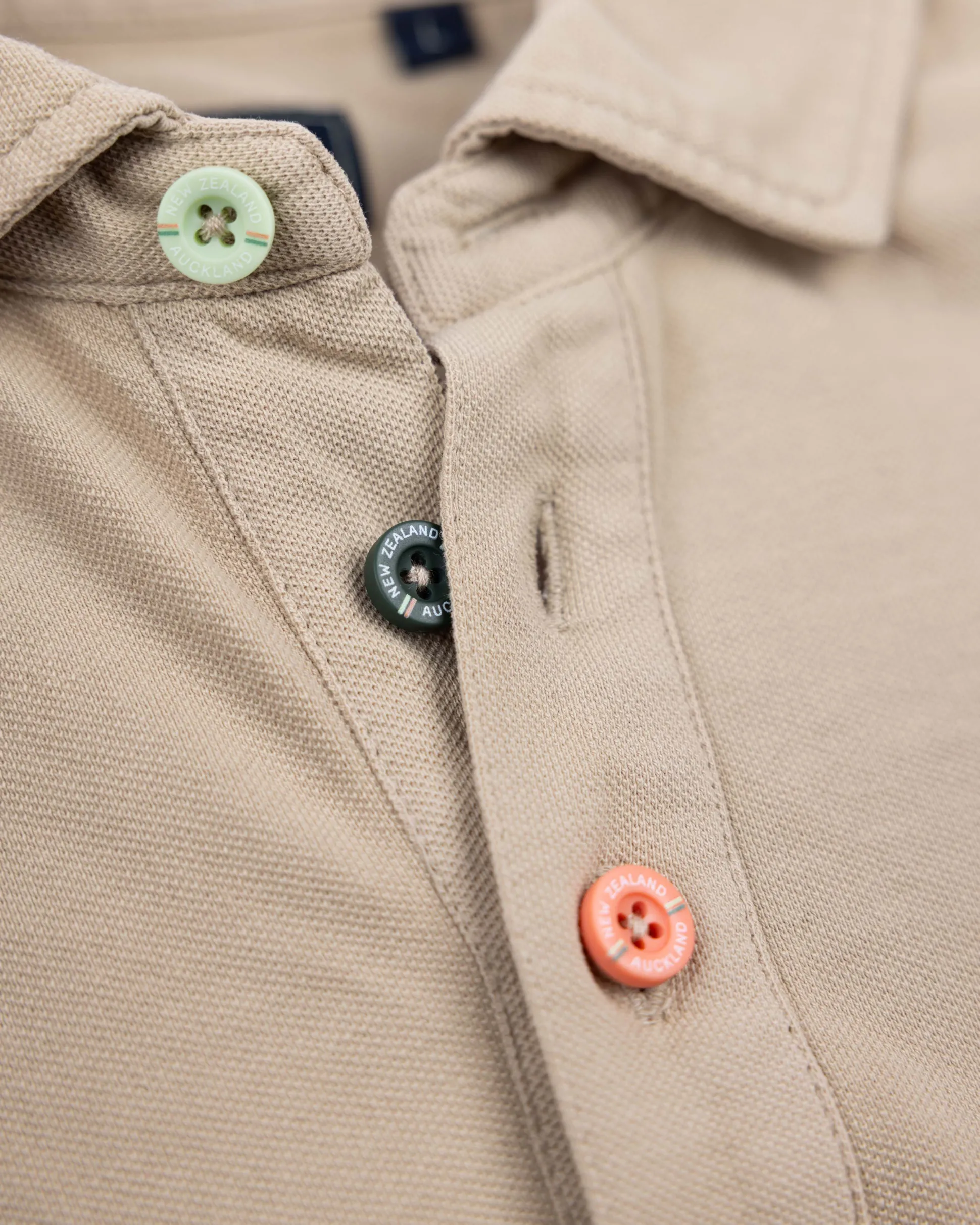 Solid Cotton Sand-Colored Polo