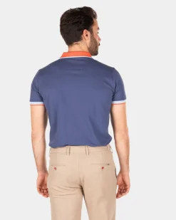 Sportive solid coloured polo - Dusk Navy