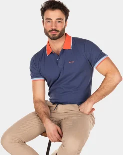 Sportive solid coloured polo - Dusk Navy