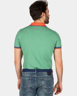 Sportive solid coloured polo - Amazon Green