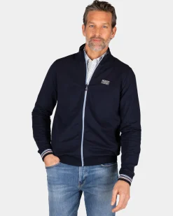 Sporty blue cardigan