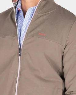 Stretch cardigan with accent tipping - Misty Army