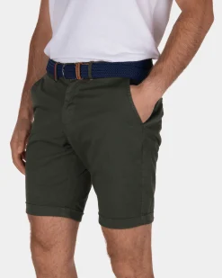 Stretch chino shorts Whale Bay - Duck Green