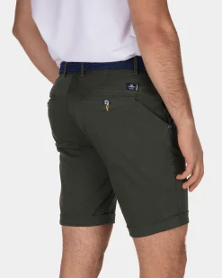 Stretch chino shorts Whale Bay - Duck Green