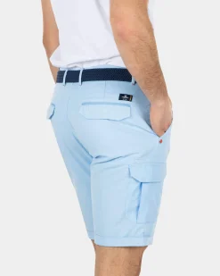 Sturdy cotton cargo shorts - Bright Sky