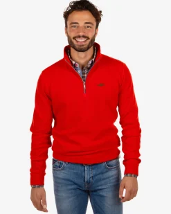 Sweatshirt with zipper Arapohue - Rustic Orange