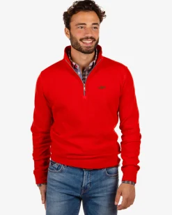 Sweatshirt with zipper Arapohue - Rustic Orange