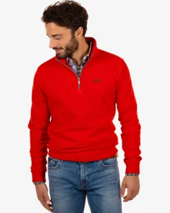 Sweatshirt with zipper Arapohue - Rustic Orange