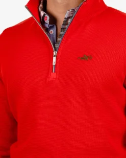 Sweatshirt with zipper Arapohue - Rustic Orange
