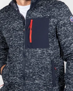 Terry cardigan Oruaiti - Storm Blue
