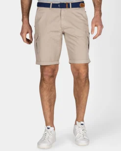 Tough Sand-Colored Cotton Cargo Shorts